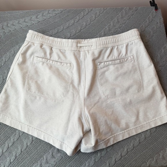 Athleta Shorts 14 Tall Beige Farallon Heathered Knit Comfy Athletic Beach - Picture 5 of 5